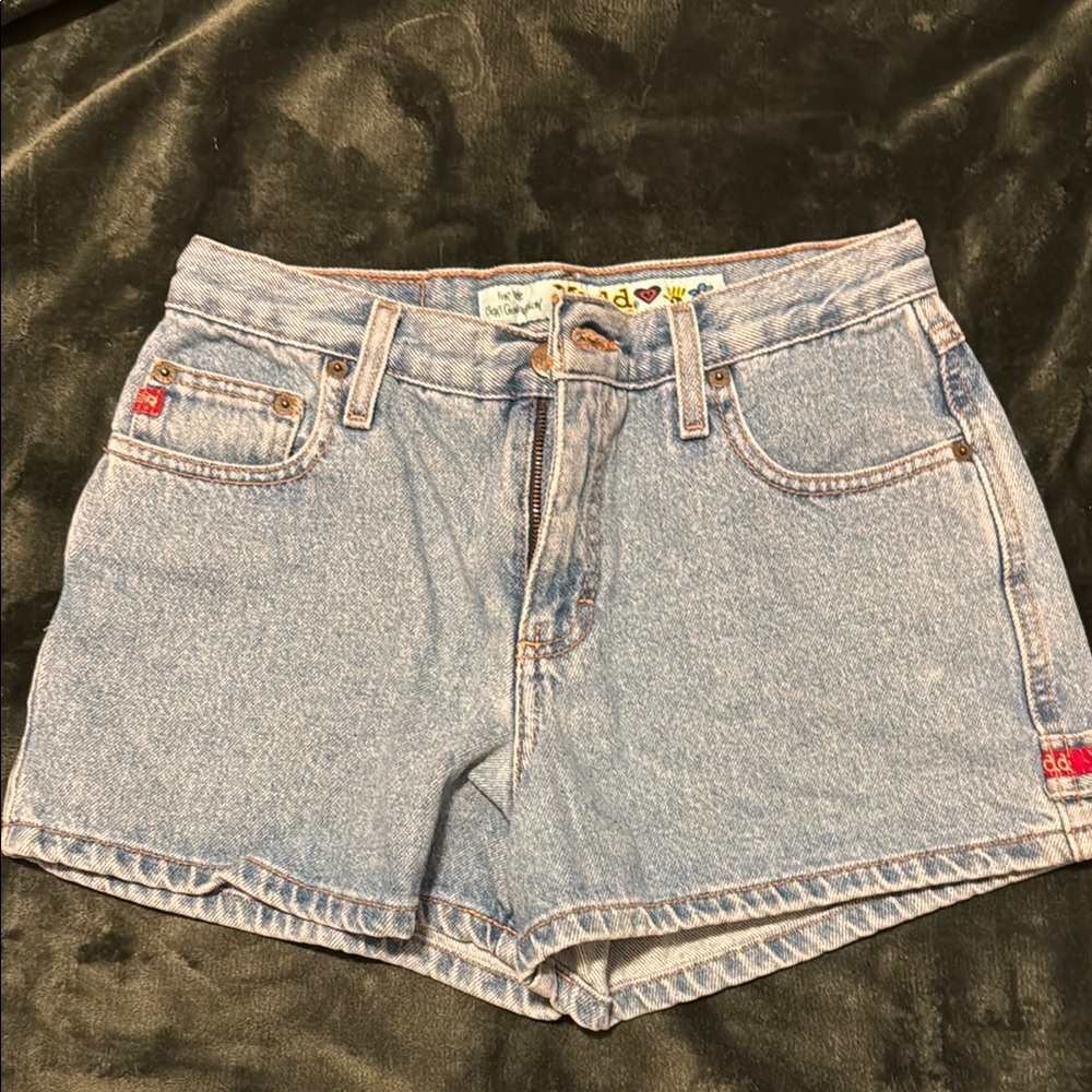 Acid Wash Denim Shorts